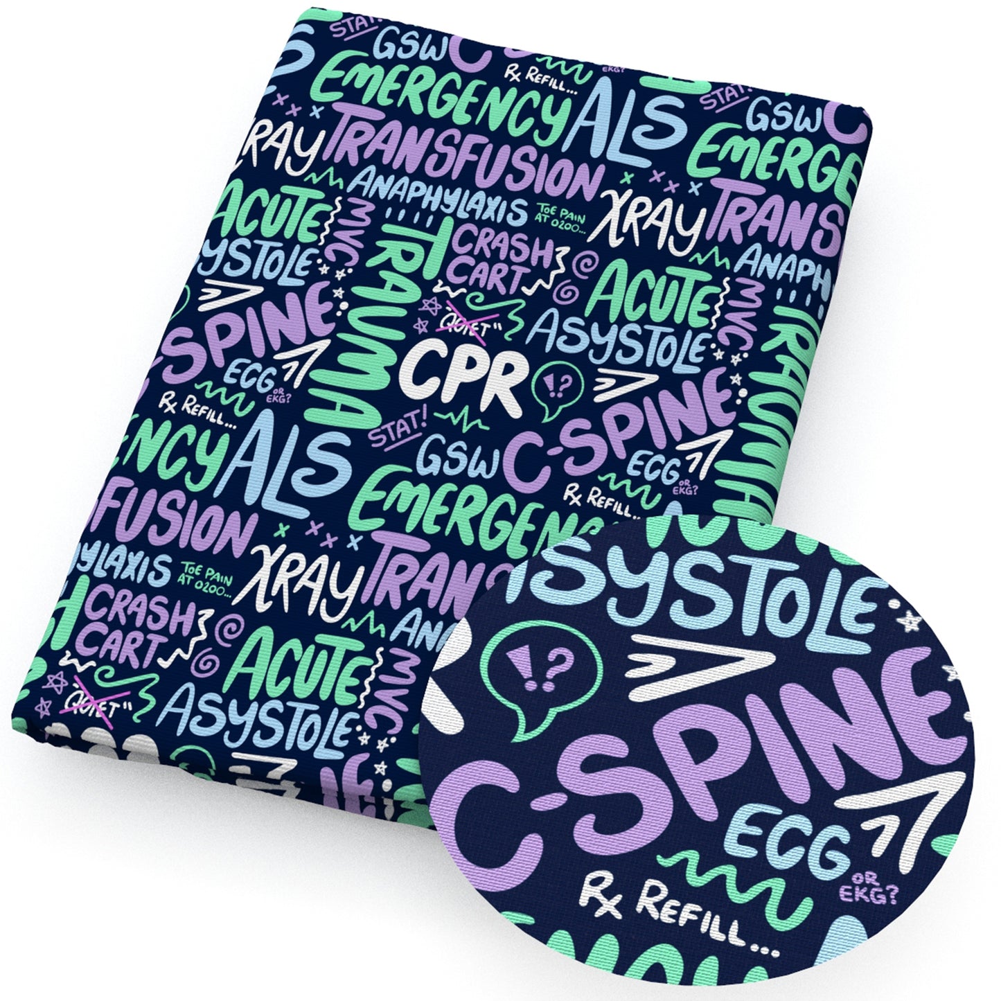 medical design theme fabric