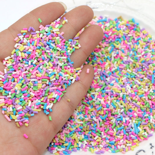 10g Mix Color Fimo Bread crumbs Polymer Clay Slices,Package Filler Craft Sprinkles for Fake Food Decor, No Hole Rods for DIY Crafting, Nail Art, Slime, Phone Cases, and Jewelry Making - Unscented