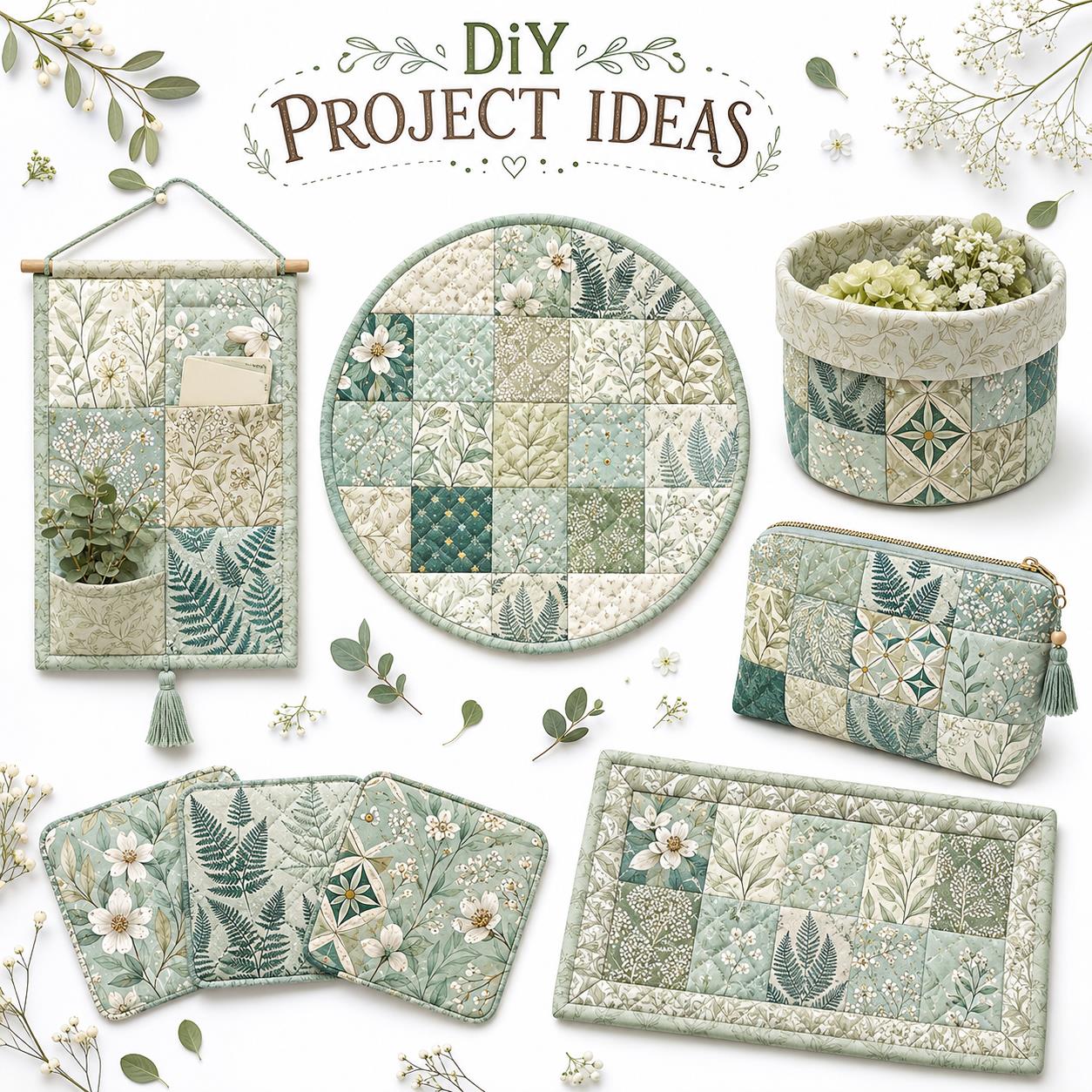 10pcs Charm Pack Set Floral Vintage Style Pattern Handmade DIY with Rich Color and Texture Elements 100% Polyester Patchwork in 10 Design Styles Suitable for Patchwork DIY Craft Projects DIY Wallet Making Gift Giving Bag Making Mother'S Day Gift