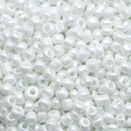 10g/pack White Series Miyuki Seed Beads Plain Solid Color Loose Spacer Acrylic Beads with Hole for Jewelry Making DIY Bracelet Necklace Chain Earrings Charm Bangle Decors Craft Accessories