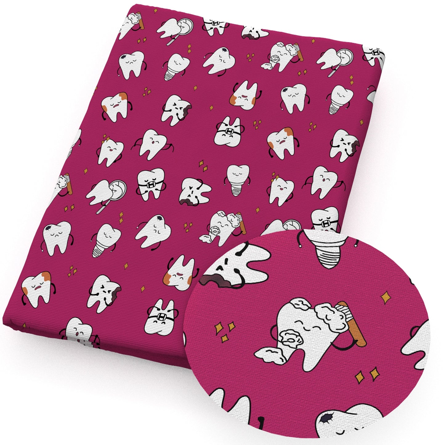 tooth star starfish fabric