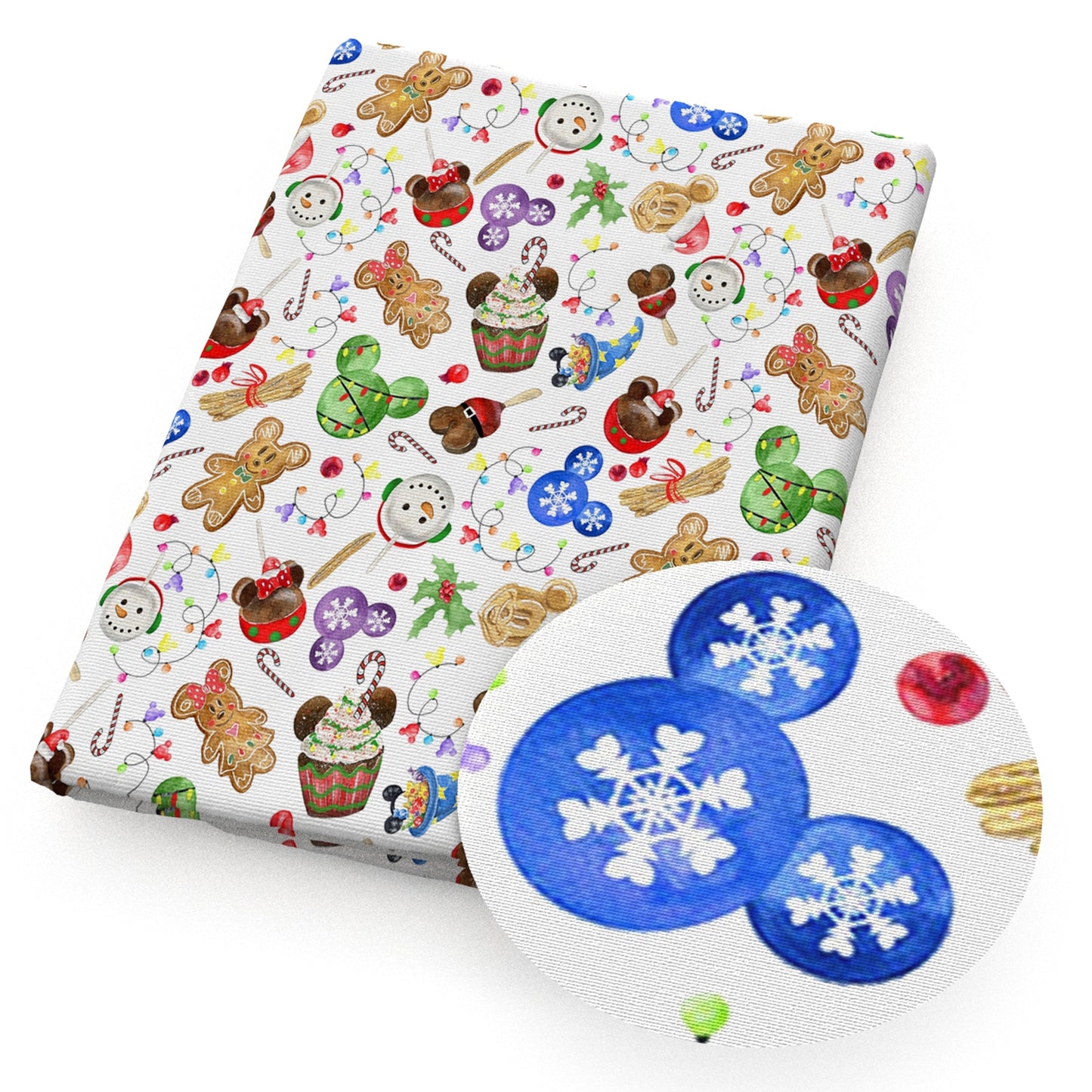 christmas day snowman lollipop fabric