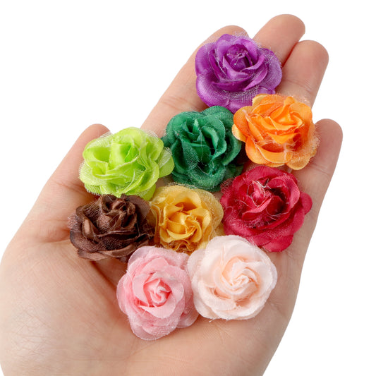 5Pcs Artificial Flowers,Fake Flowers Head Rose Artificial Silk Flower for DIY Card Making & Craft Decorations, Wedding Home Decoration,DIY Scrapbooking Party Birthday Decor