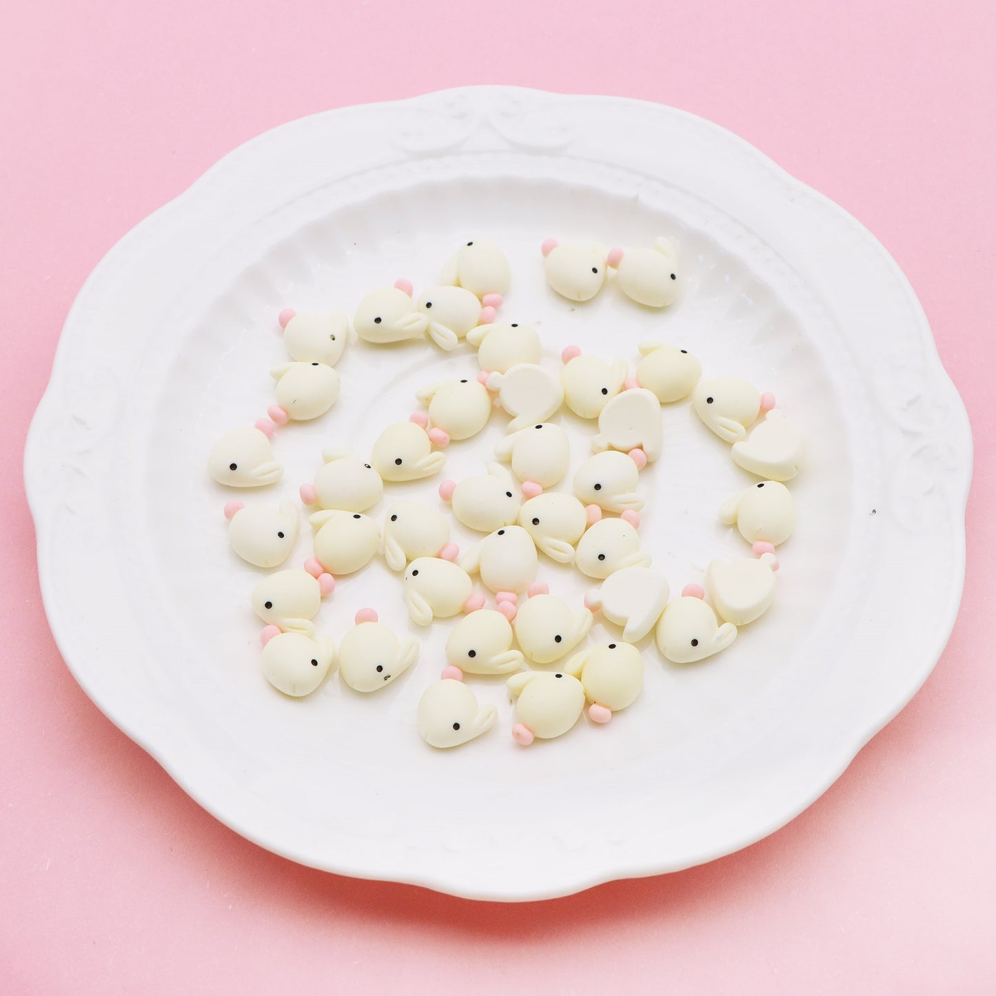 10Pcs Miniature Resin Rabbit Bunny Shaped Acrylic Charms Beads,3D Flatback Resin Cabochons for DIY Jewelry Making, Earrings, Bracelets, Beads & Bead Assortments - Perfect for Phone Cases, Water Bottles & Hair Accessories,Easter Decorations