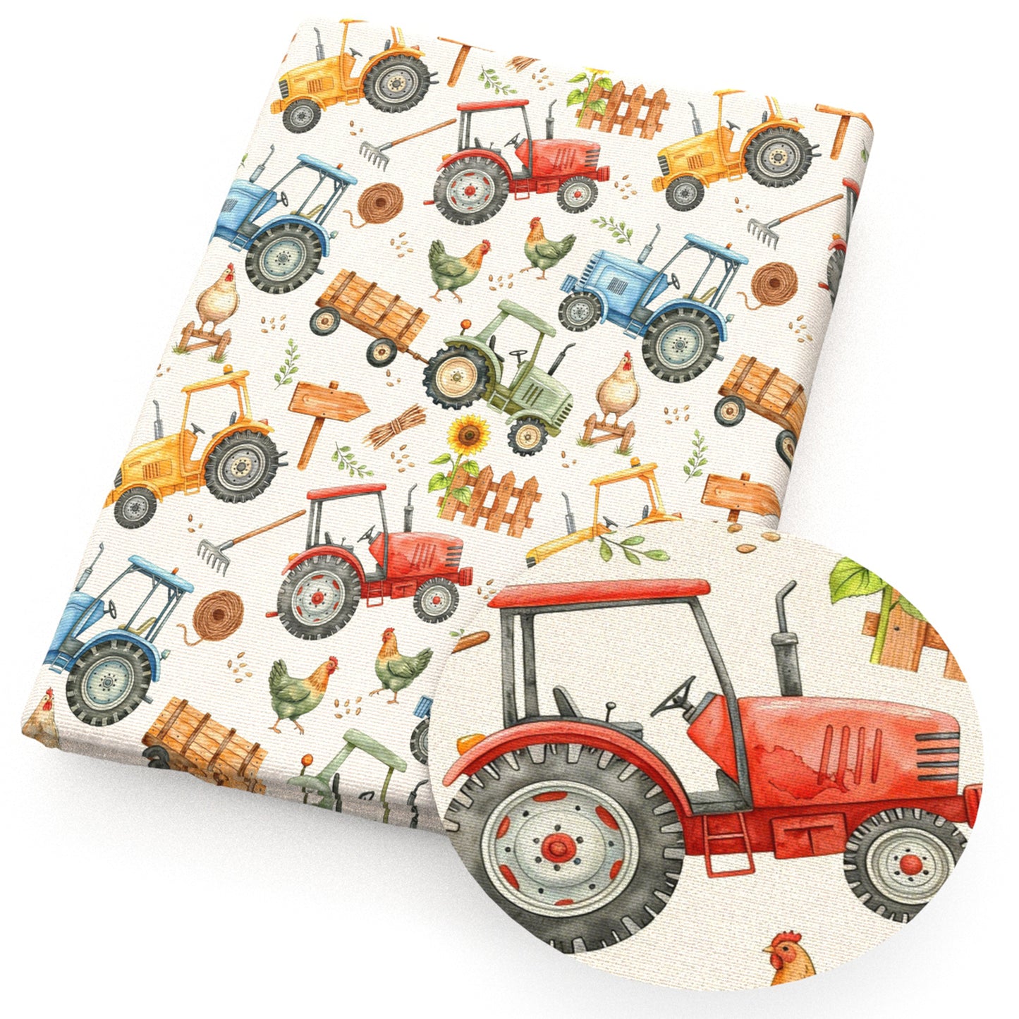 car turkey chicken sunflower fabric