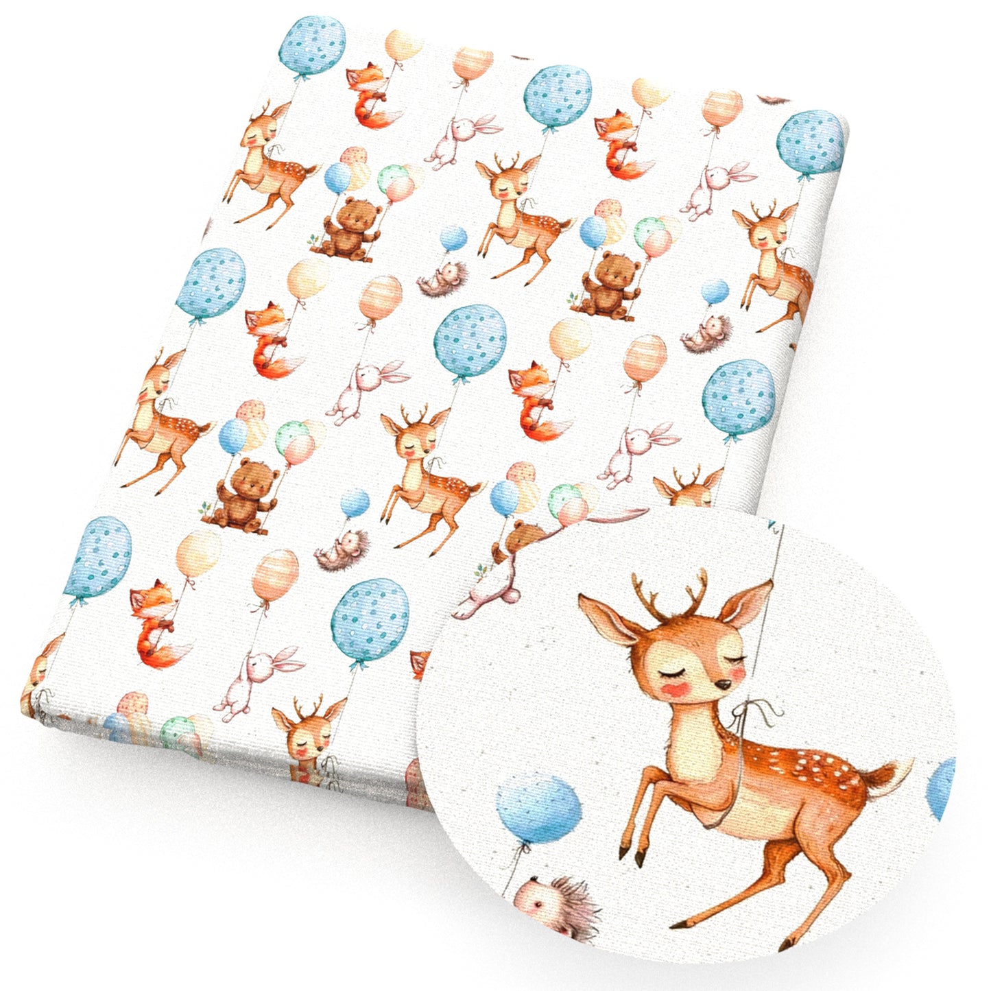 deerreindeer giraffe rabbit bunny fox hedgehog balloon fabric