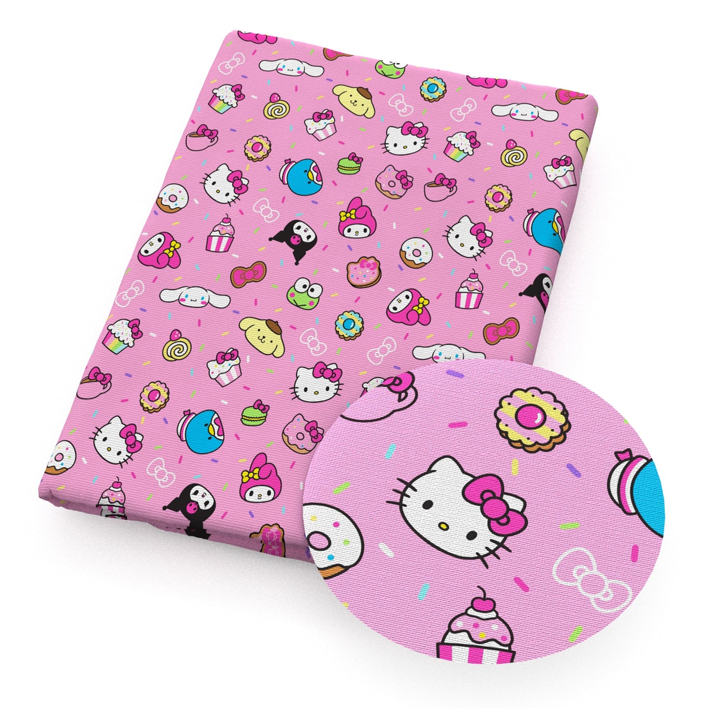 pink series bowknotbows bread crumbs fabric