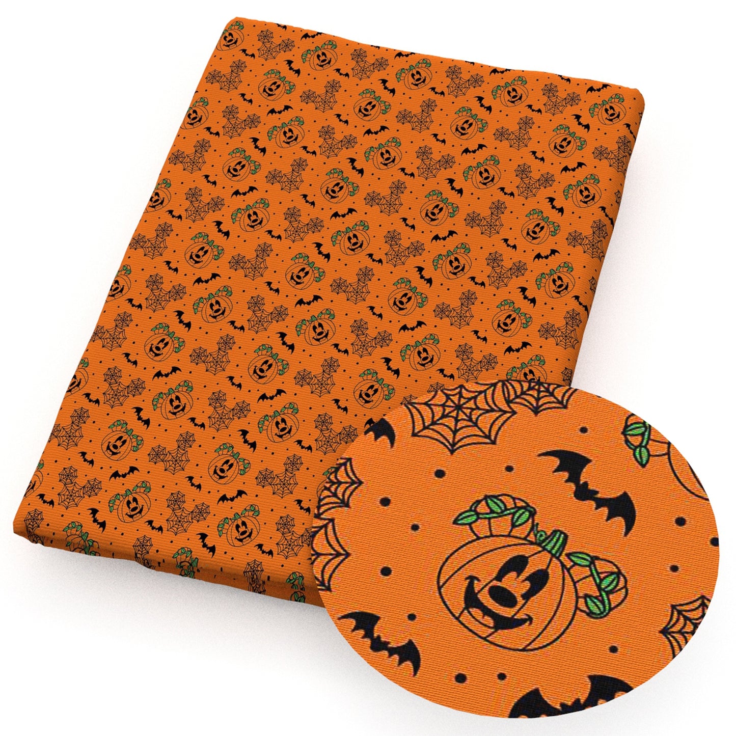 halloween pumpkin spiderspider web fabric