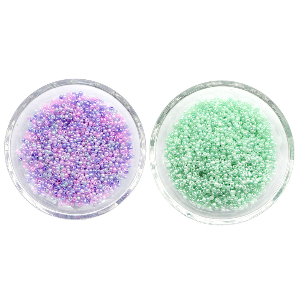 10g/pack 12/0 Cream Miyuki Seed Beads Plain Solid Color Loose Spacer Acrylic Beads with Hole for Jewelry Making DIY Bracelet Necklace Chain Earrings Charm Bangle Decors Craft Accessorie