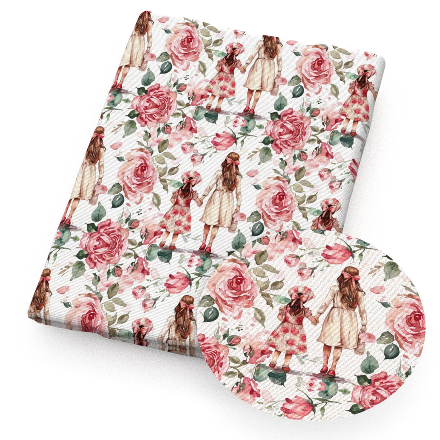 flowerfloral girl plant pink series mother's day mother mommommy fabric