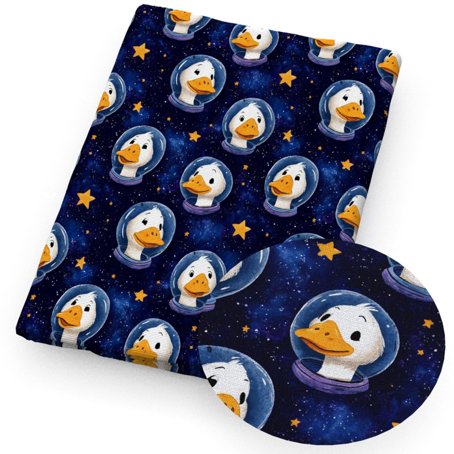 star starfish duck planetsolar systemgalaxy animals fabric