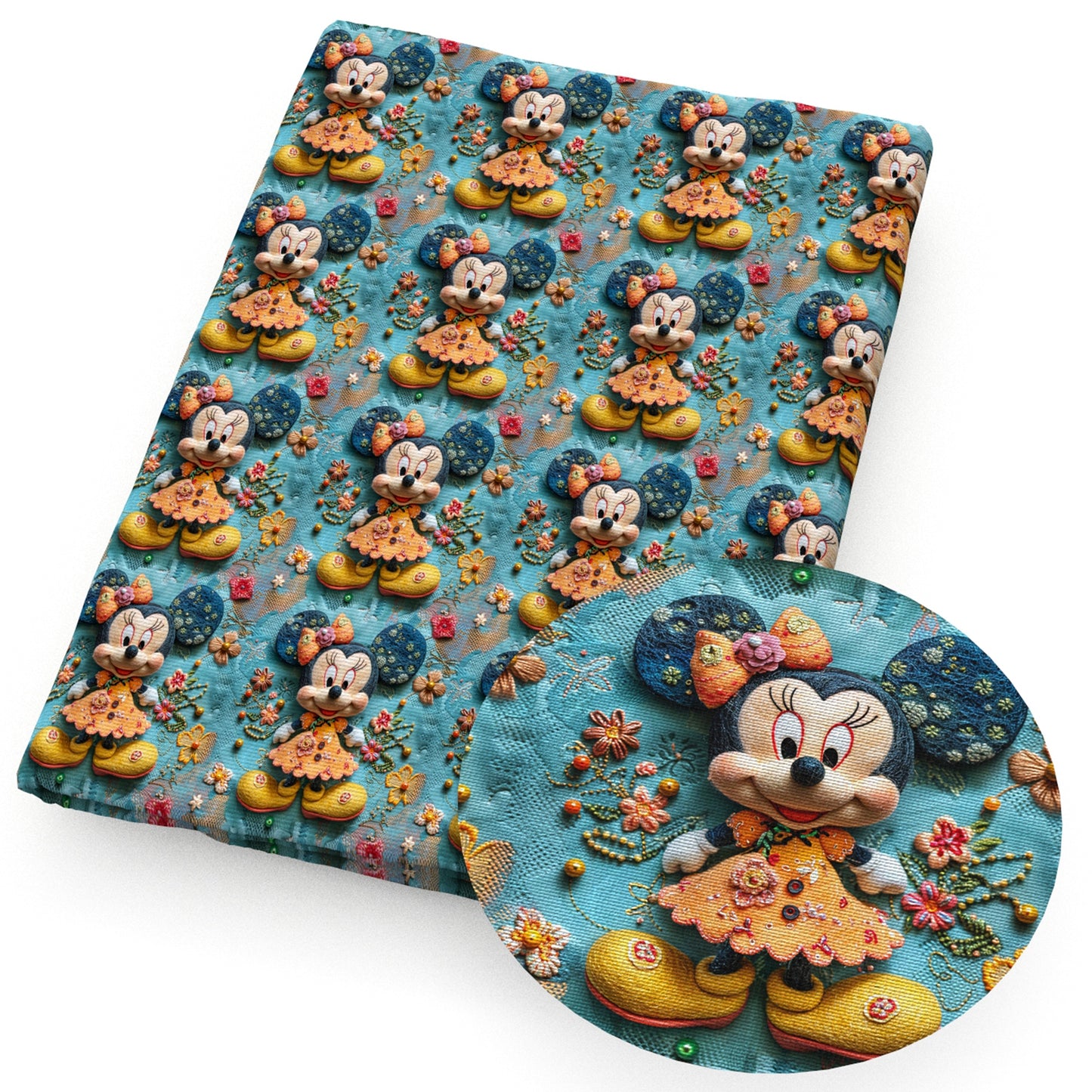 cartoon imitation embroidery series fabric