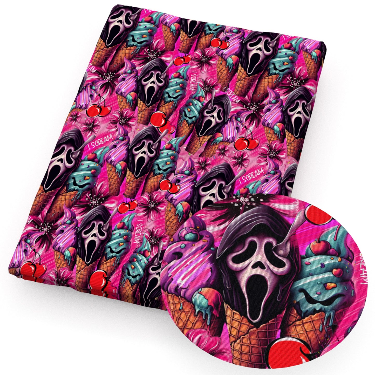 cake cupcake ice creampopsicle skull ghost skeleton bones halloween fabric