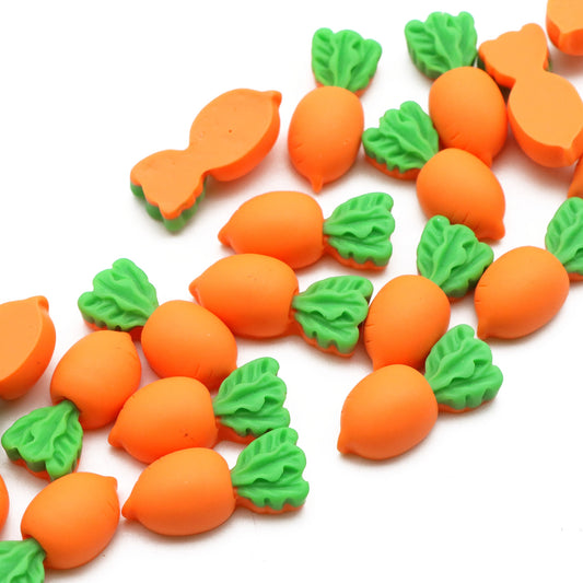5Pcs Miniature Resin Carrot Shaped Acrylic Charms Beads,3D Flatback Resin Cabochons for DIY Jewelry Making, Earrings, Bracelets, Beads & Bead Assortments - Perfect for Phone Cases, Water Bottles & Hair Accessories,Easter Decorations