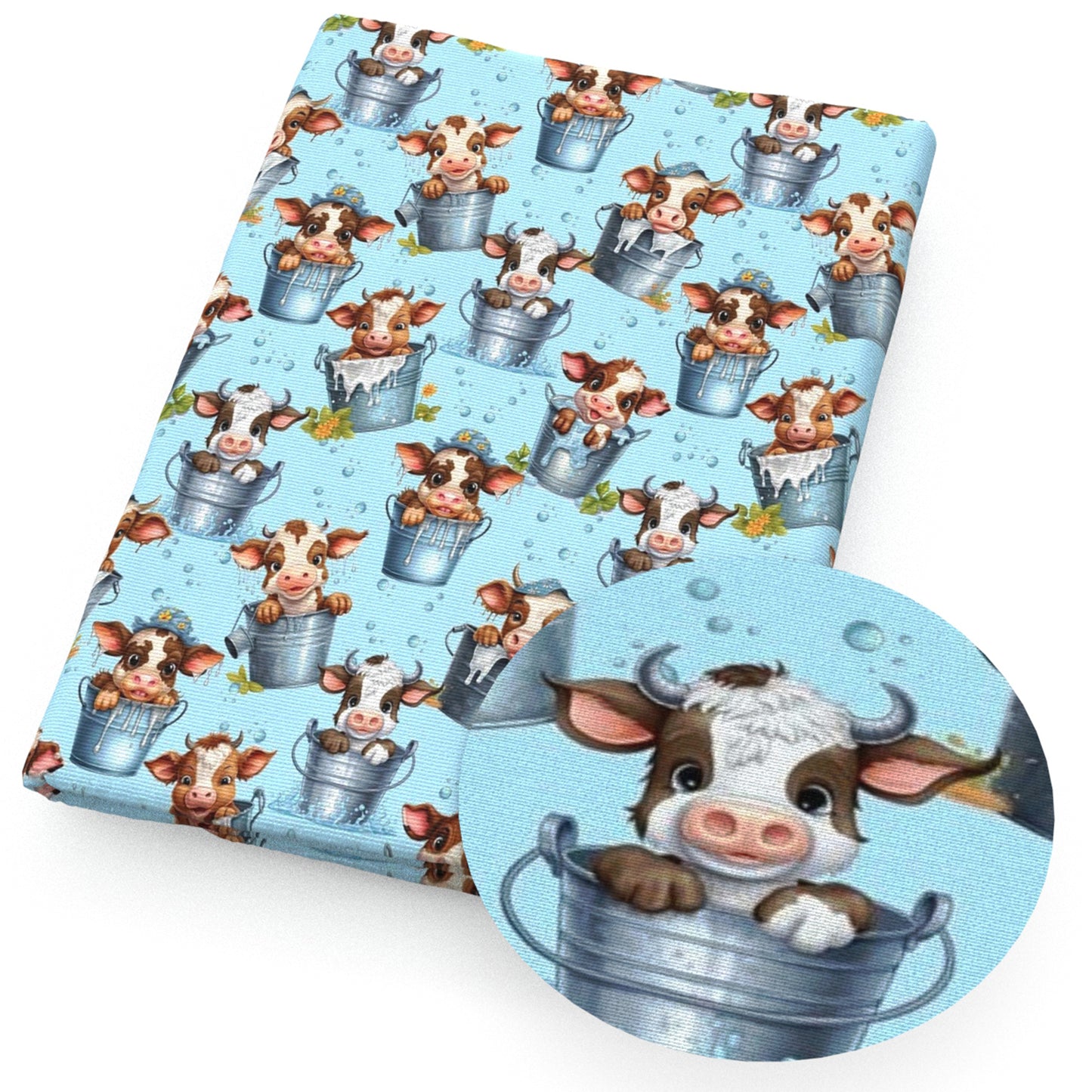 cow bucket fabric