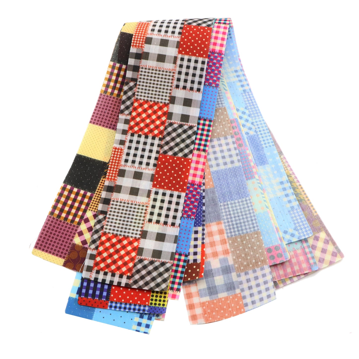 32pc Combination 19.69x2.56inch(50x6.5cm), 100% Polyester Roll Fabric Strips, for Quilting DIY, Handicrafts and Blankets, Rugs, Interior Decoration, Home Decoration and Wallet Making 8 image 4 pcs each