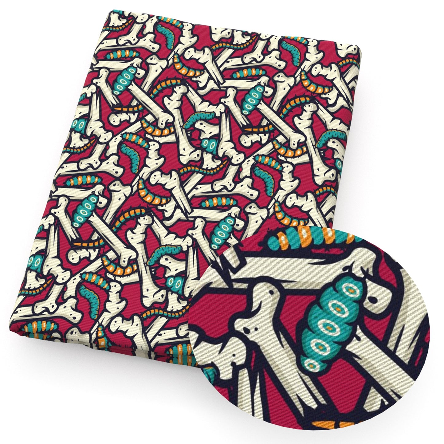 bonesfish bonesdog bones insect halloween horror fabric