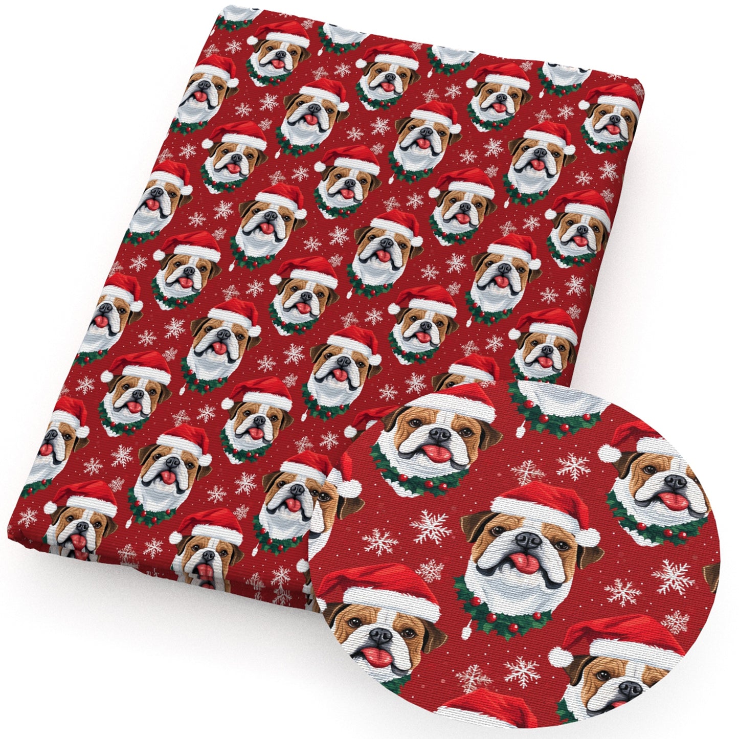 dogpuppy christmas day snowflakesnow fabric