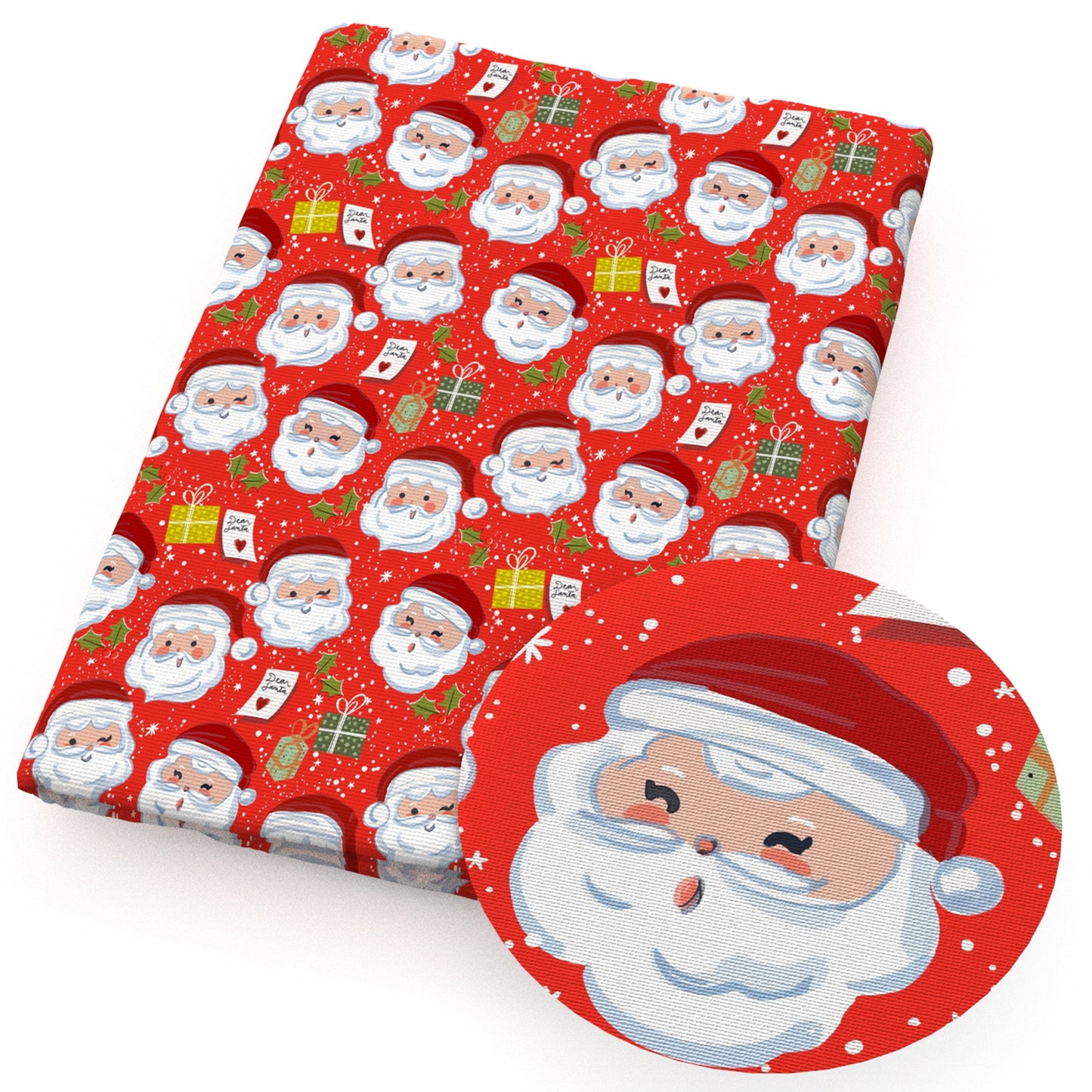 christmas day dots spot holly fabric