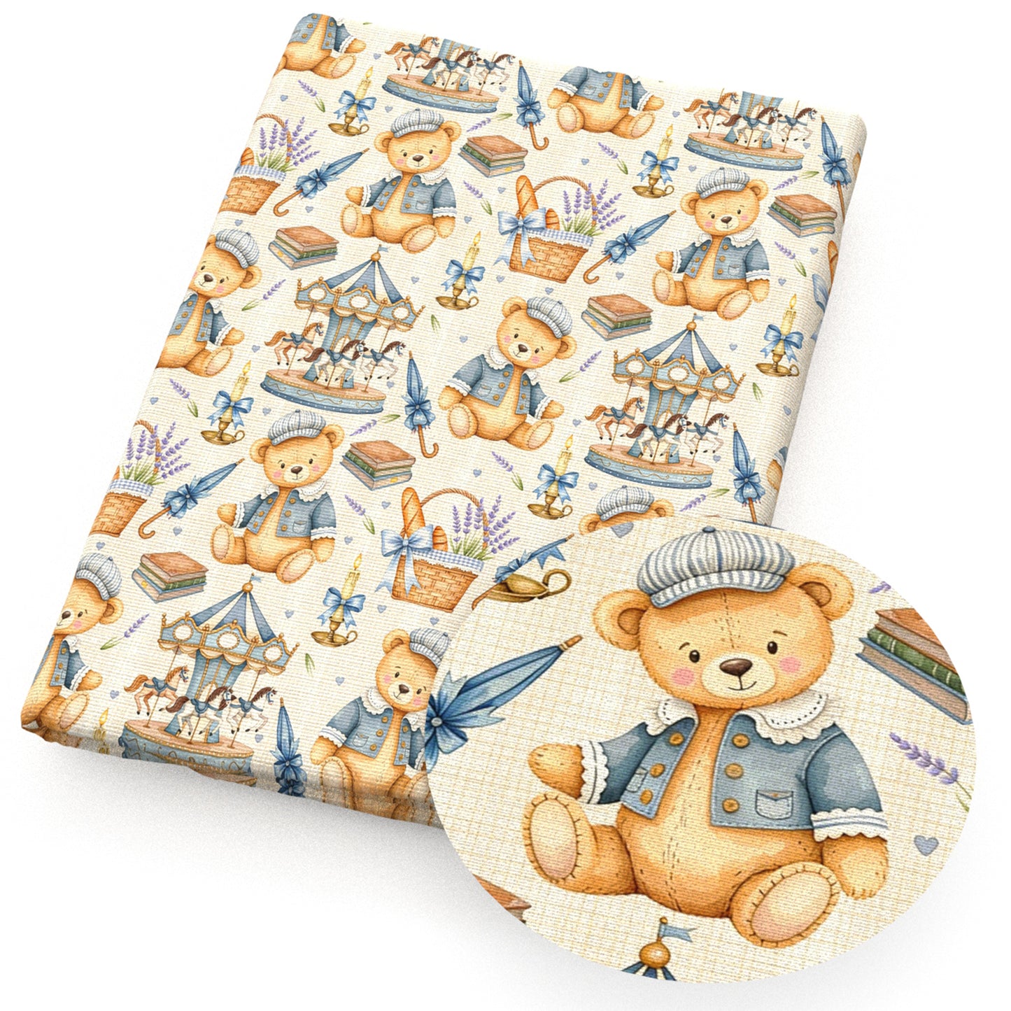 heart love bowknotbows lavender umbrella ferris fabric