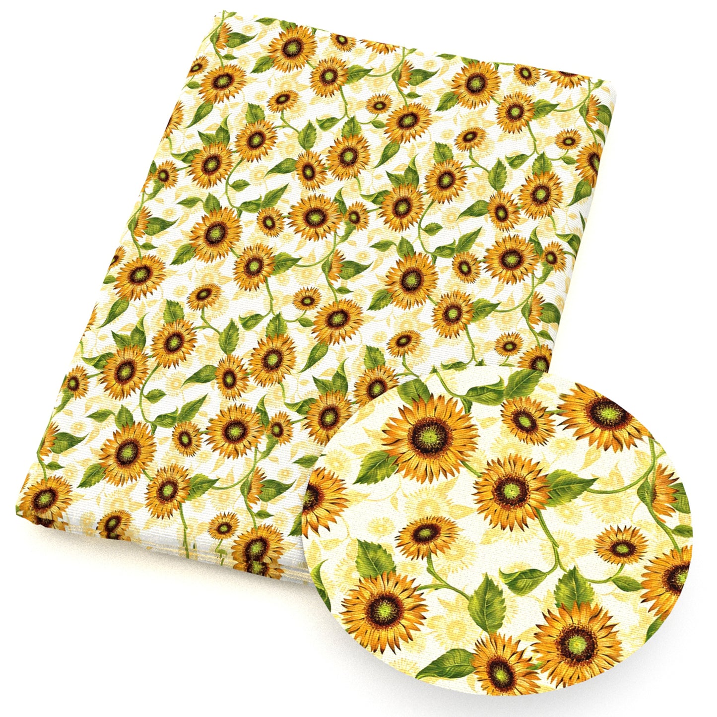 flowerfloral sunflower plant fabric