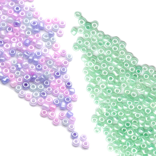 10g/pack 12/0 Cream Miyuki Seed Beads Plain Solid Color Loose Spacer Acrylic Beads with Hole for Jewelry Making DIY Bracelet Necklace Chain Earrings Charm Bangle Decors Craft Accessorie