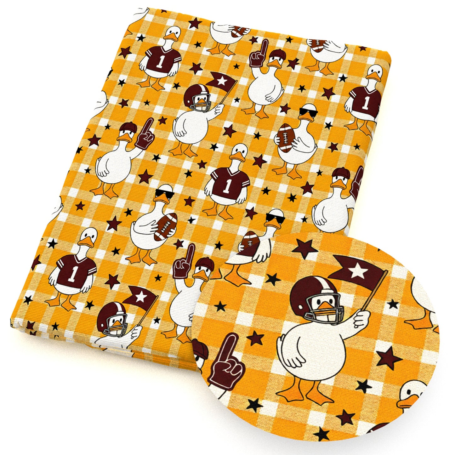 plaid grid duck sports teams football soccer fabric