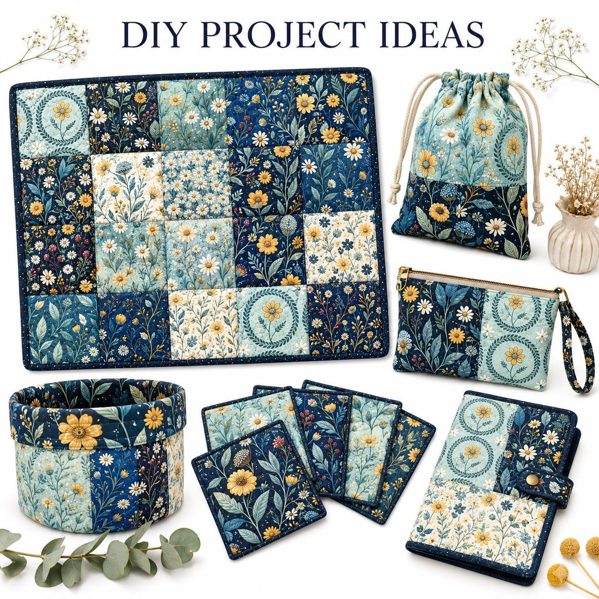 10Pc/Set Flower Series Fat Quarter Fabric, Pre-Cut Square Fabric Assort, Fabric Set, Craft Fabric, Handmade DIY Patchwork Fabric,Home Quilting Sewing Fabric, Packaging Fabric, Scrapbooking Craft Hobbyist