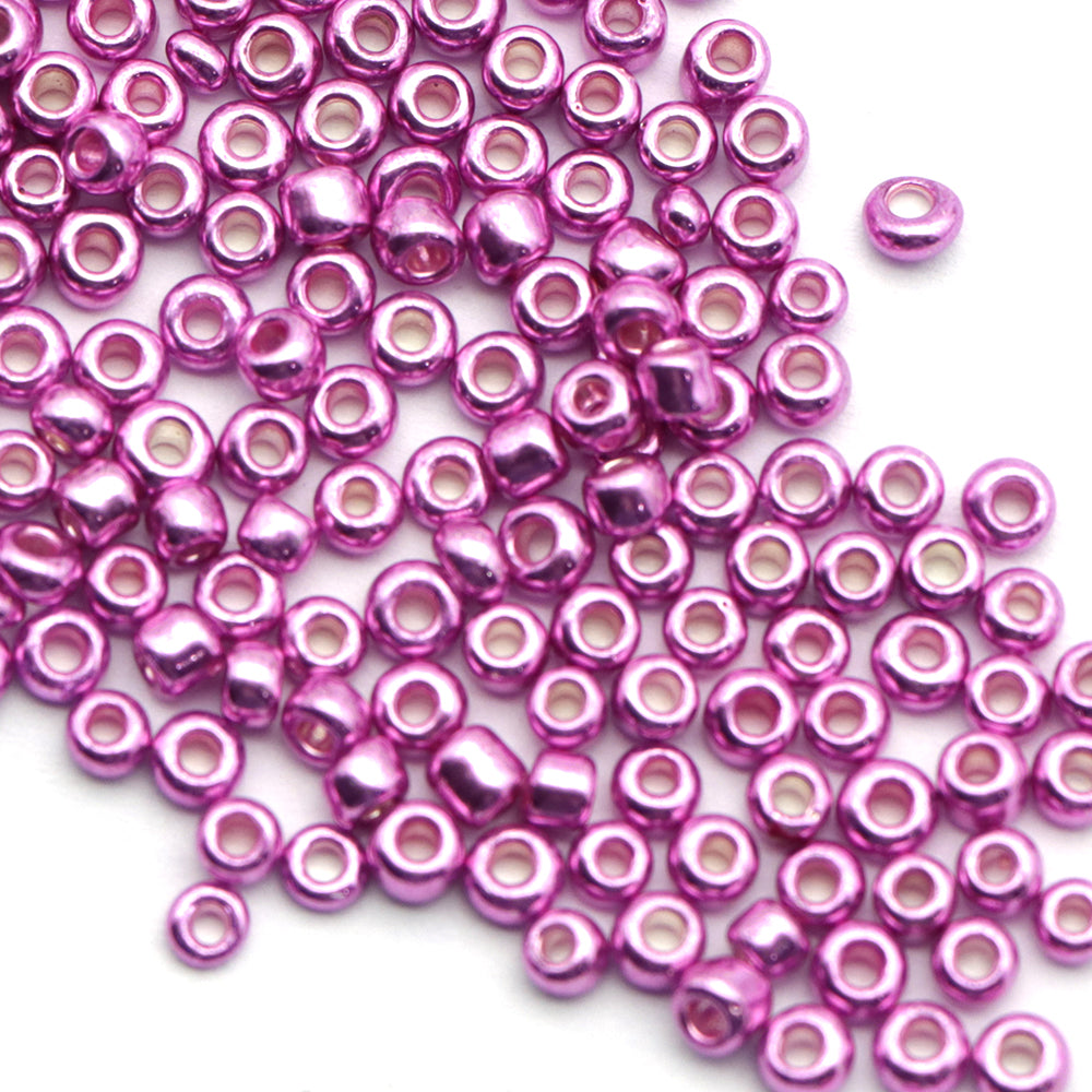 10g/pack 8/0 Ginkgo Miyuki Seed Beads Metallic Plain Solid Color Loose Spacer Acrylic Beads with Hole for Jewelry Making DIY Bracelet Necklace Chain Earrings Charm Bangle Decors Craft Accessories