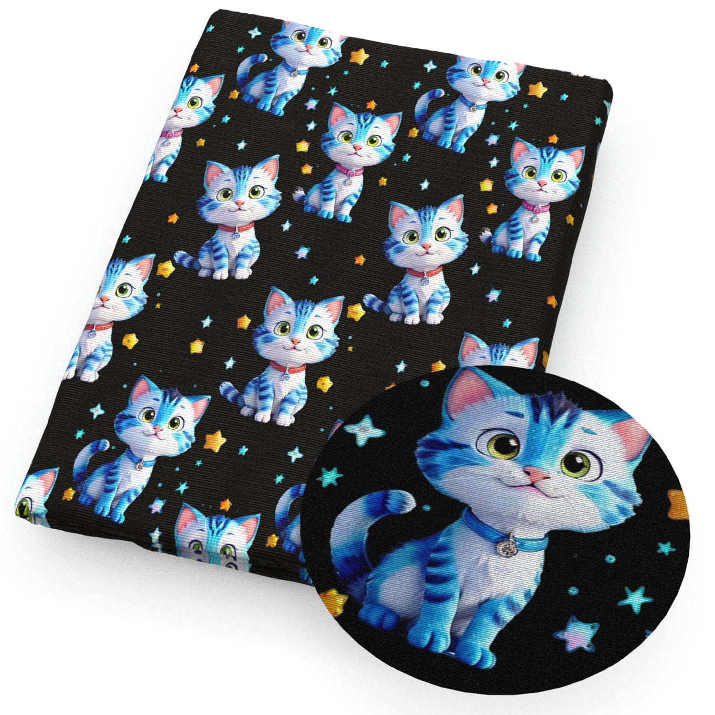 cat star starfish fabric