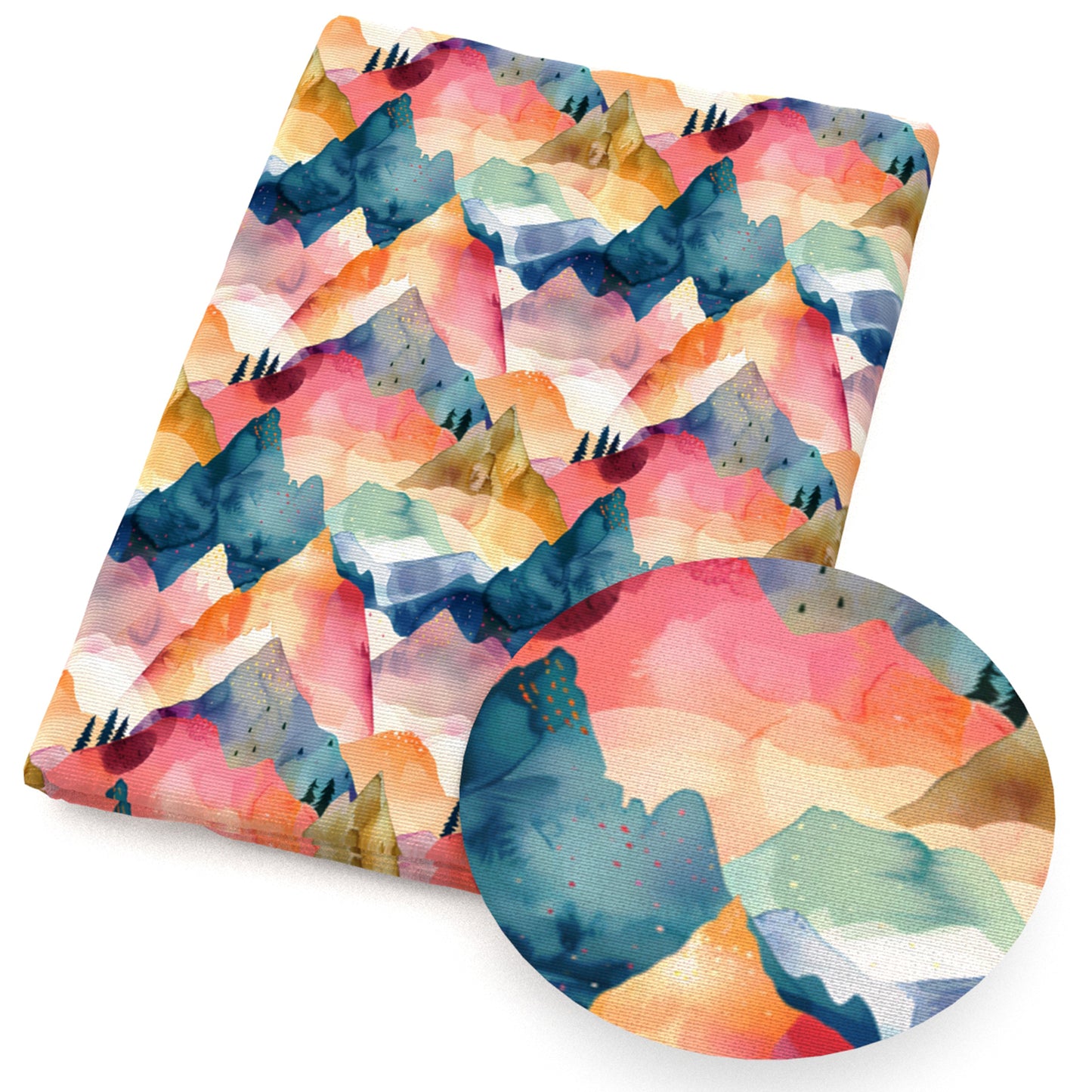 paint splatter mountain fabric