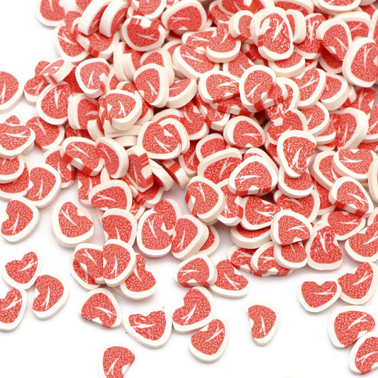 10g Pack Simulated food Pork Soft Polymer Clay Charms, Happy Holiday Nail Decorations for Manicure Design, Professional Nail Supplies Accessories, Filler, Package