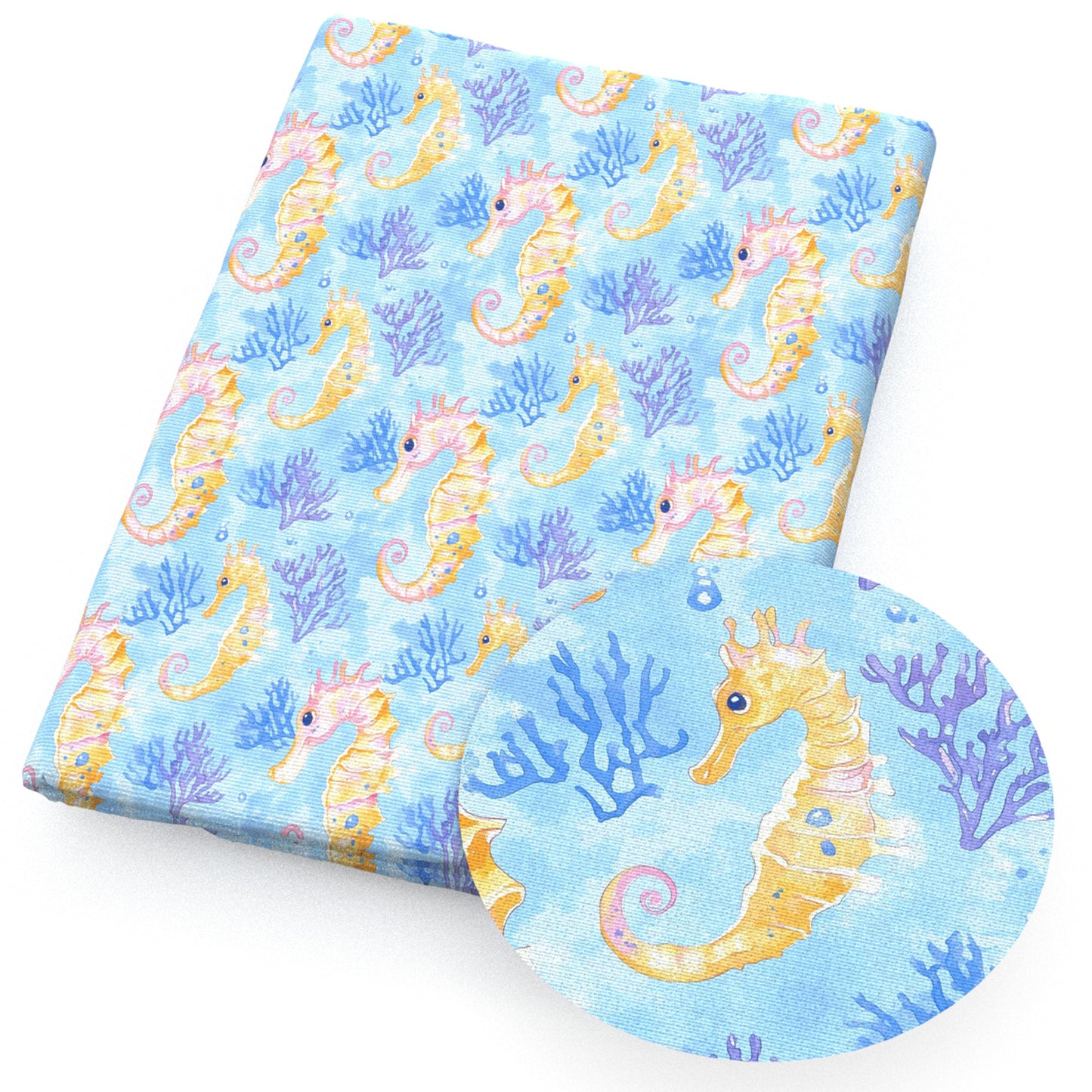 seahorse seaweed ocean series fabric