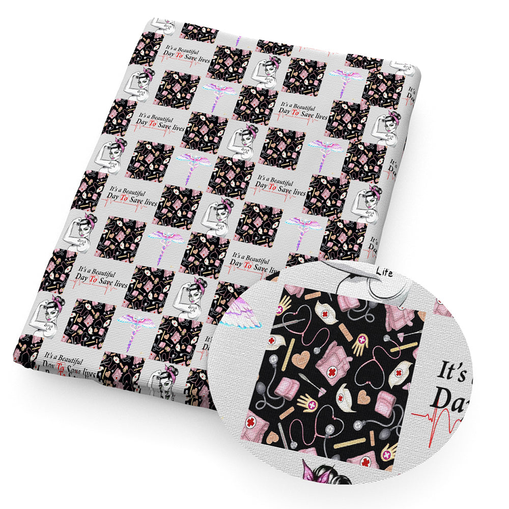 medical design theme fabric