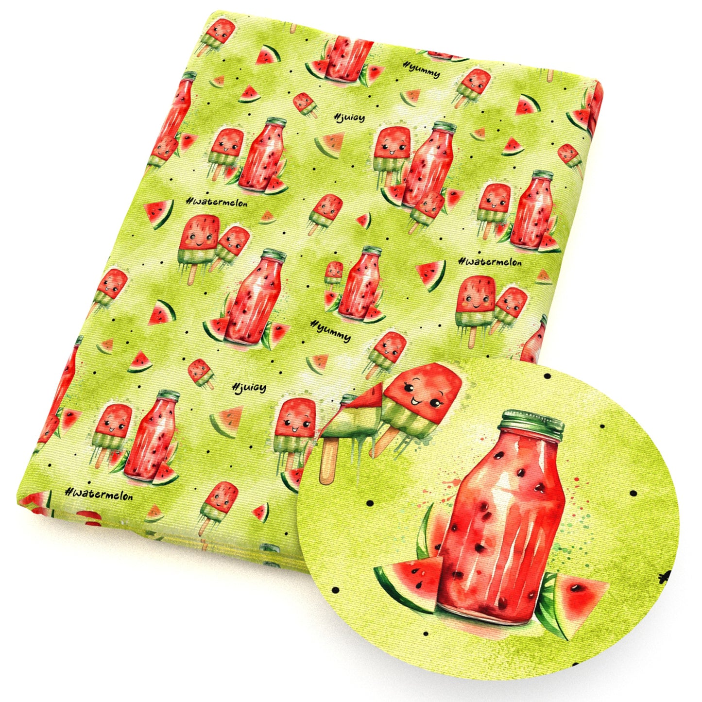 watermelon cake cupcake ice creampopsicle fabric