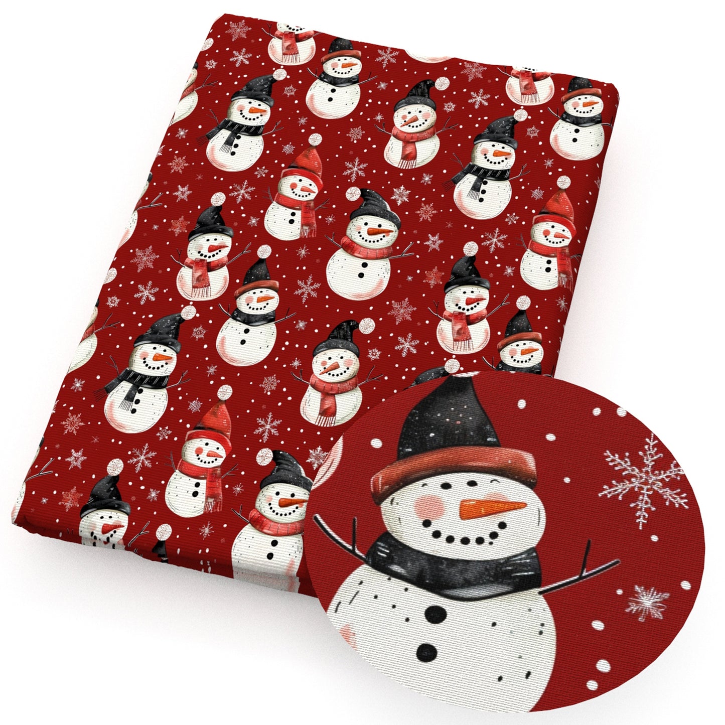 christmas day snowman snowflakesnow fabric