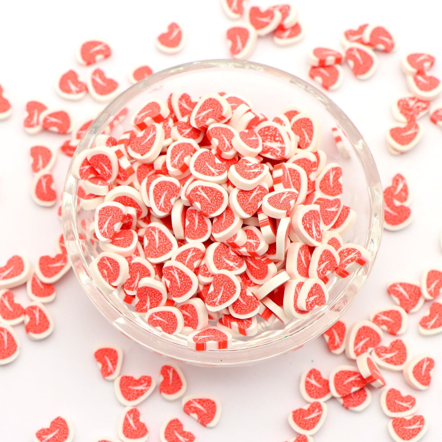 10g Pack Simulated food Pork Soft Polymer Clay Charms, Happy Holiday Nail Decorations for Manicure Design, Professional Nail Supplies Accessories, Filler, Package