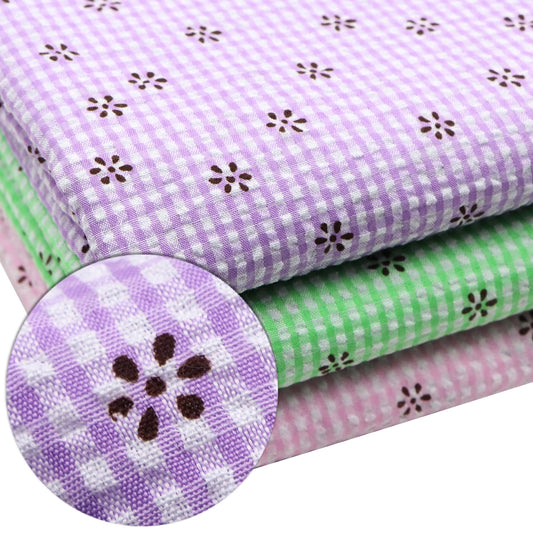 1Pc flower plaid Fabric - 59x19.68inch(150x50cm) Pre-cut Fabric,Perfect for DIY Sewing,Bags,Party Decor, Tablecloths, Gift Wrapping,Cushions & Furniture Covers