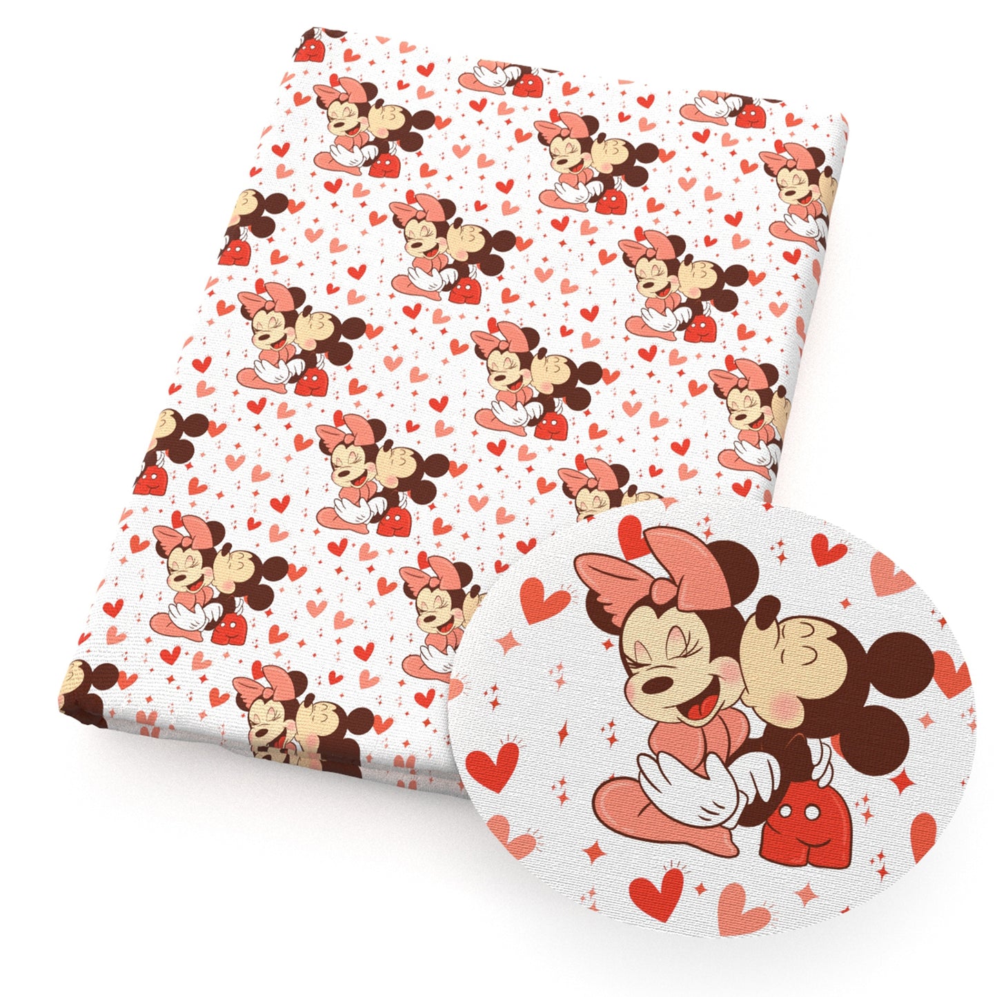 valentine's day cartoon fabric