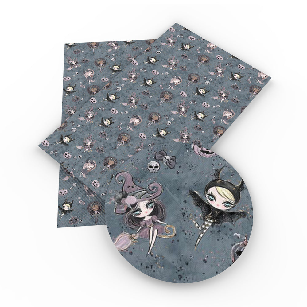 halloween girl pumpkin fabric