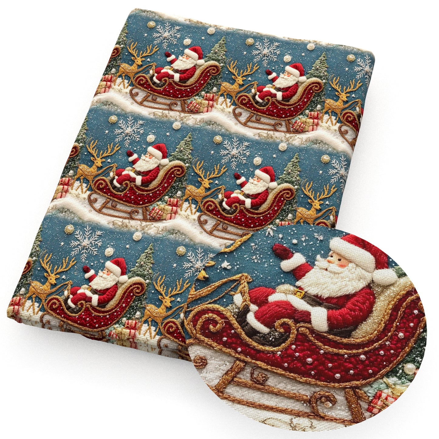 imitation embroidery series christmas day fabric