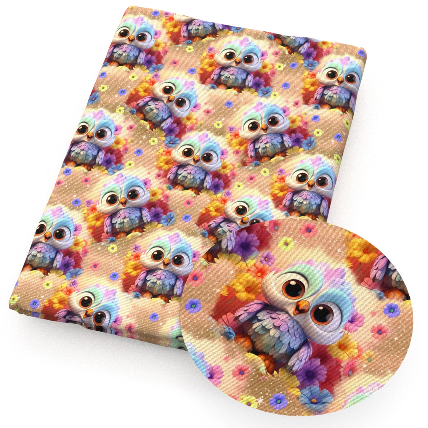 owl flowerfloral fabric