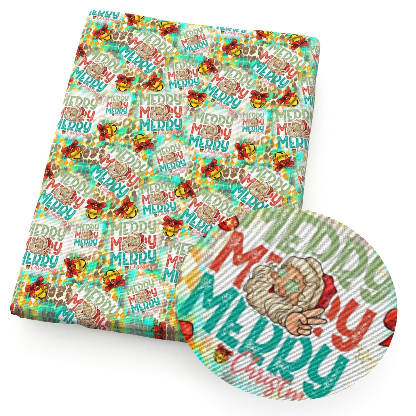 christmas day bell letters alphabet fabric