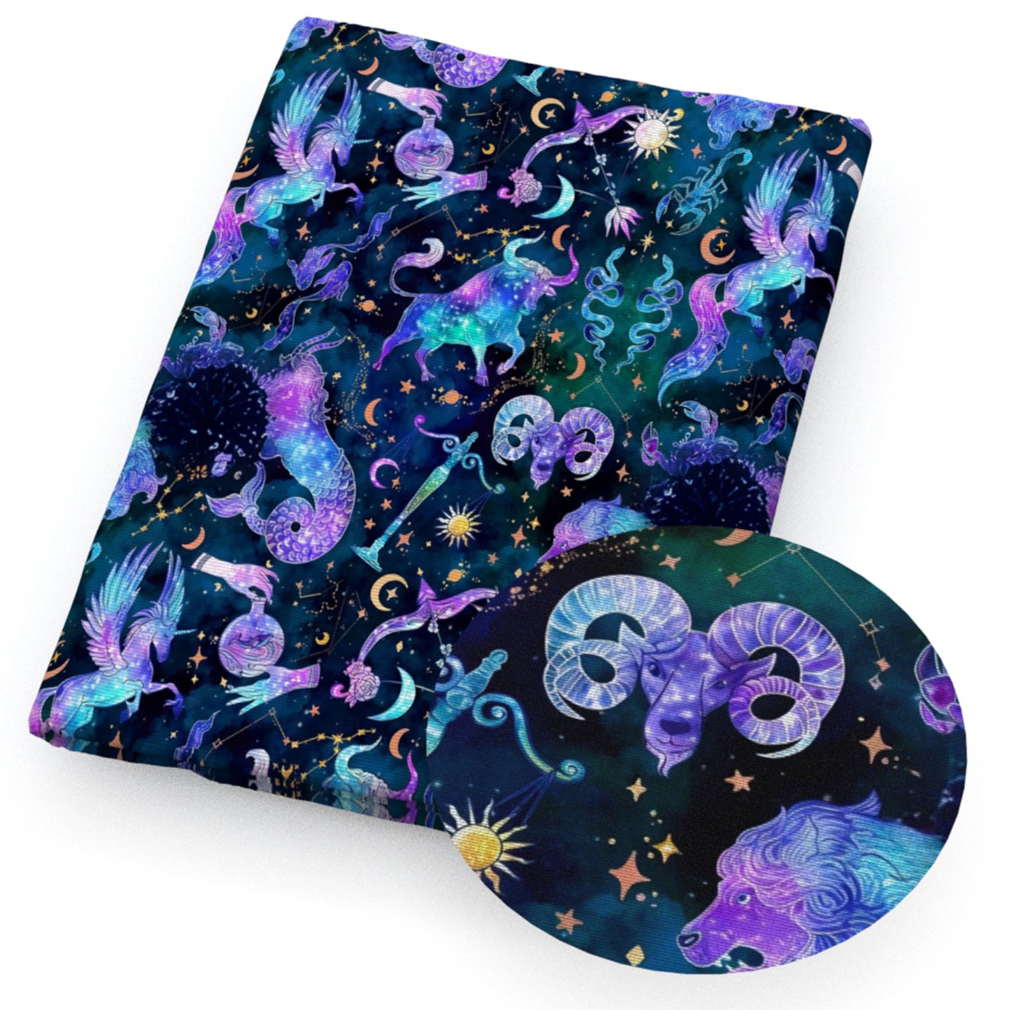 constellation planetsolar systemgalaxy snake pattern fabric