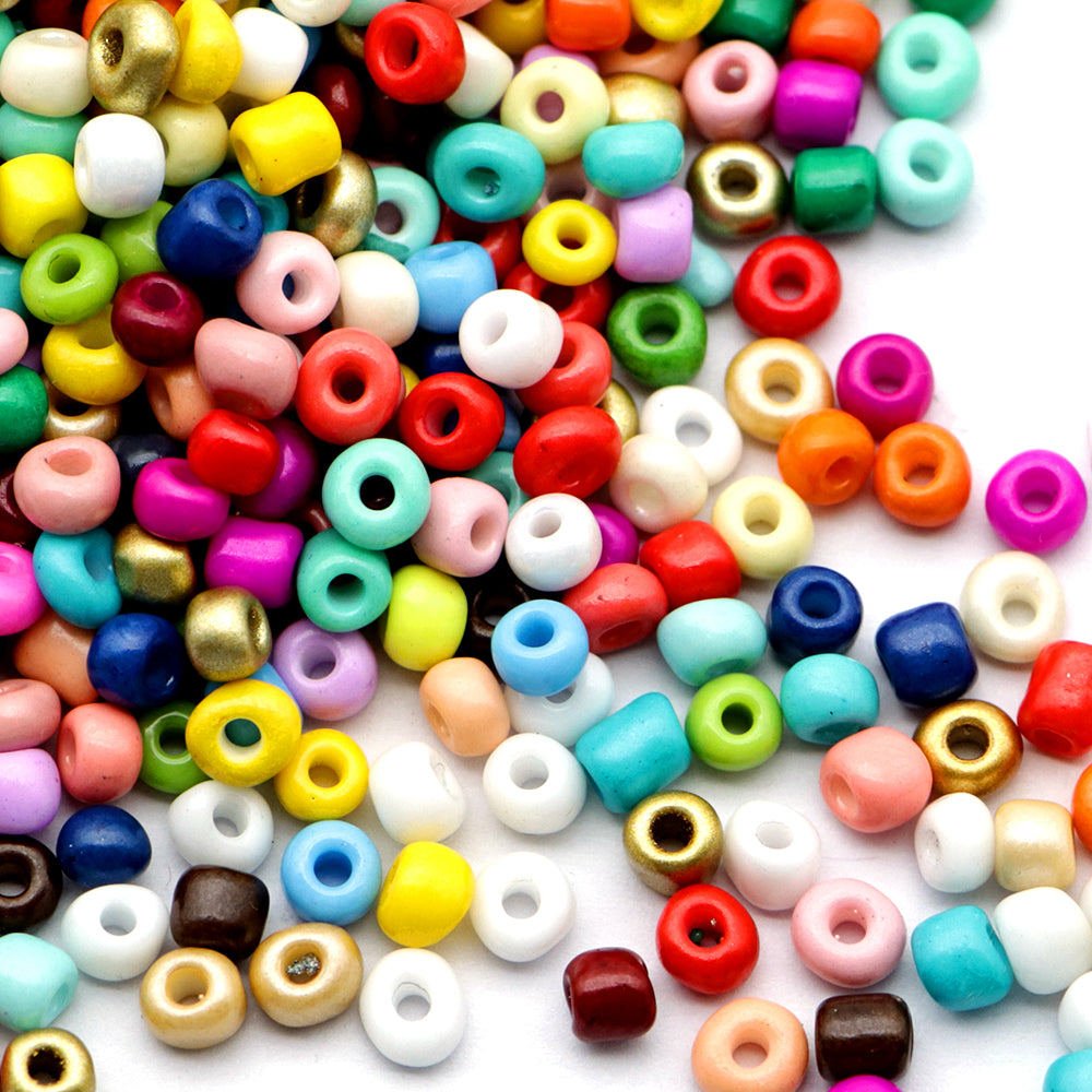 10g/pack 6/0 Vibrant Colorful Miyuki Seed Beads Frosted Solid Color Loose Spacer Acrylic Beads with Hole for Jewelry Making DIY Bracelet Necklace Chain Earrings Charm Bangle Decors Craft Accessories