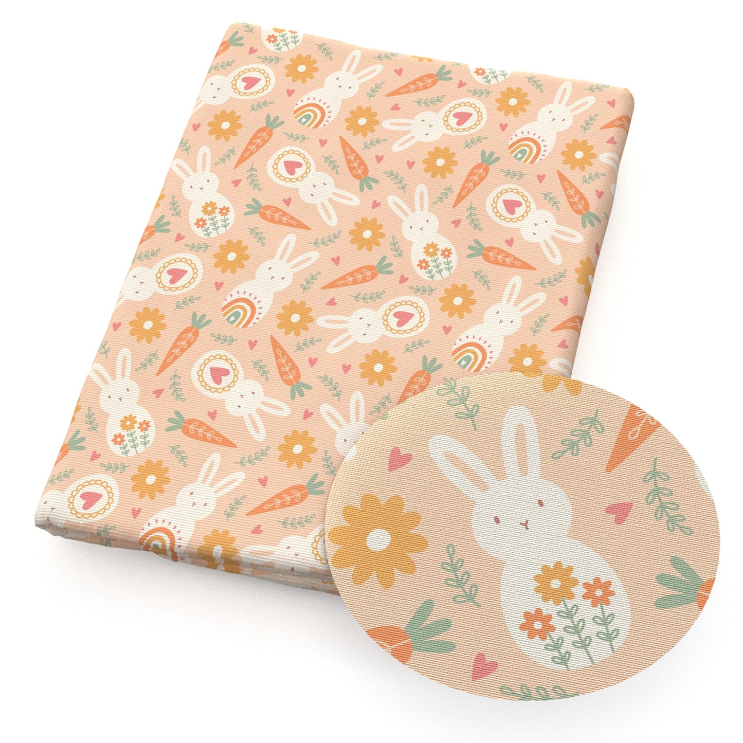 easter bunny rabbit flowerfloral fabric