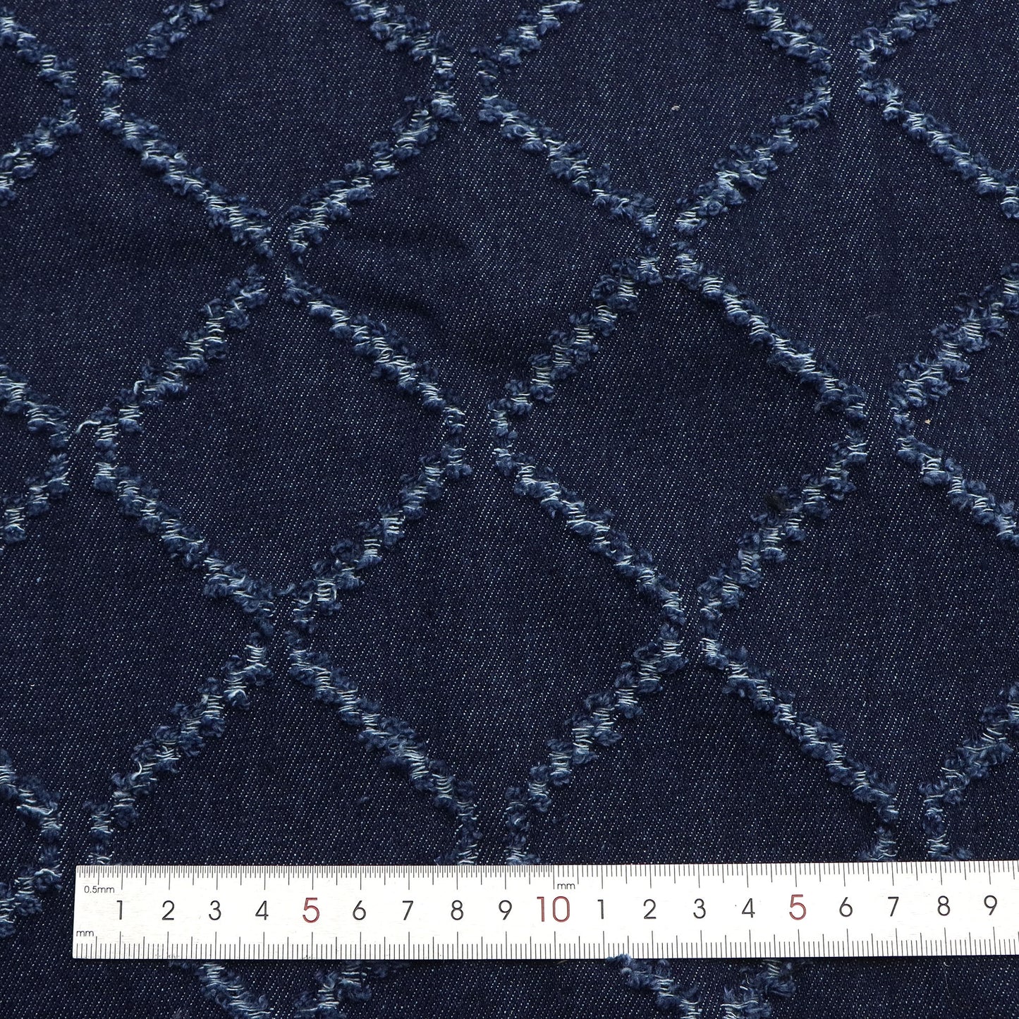 1Pc rhombus Pre-Washed stripe Denim Fabric - 59x19.68inch(150x50cm) 100% Polyester for DIY Crafts Projects, DIY Wallet Making