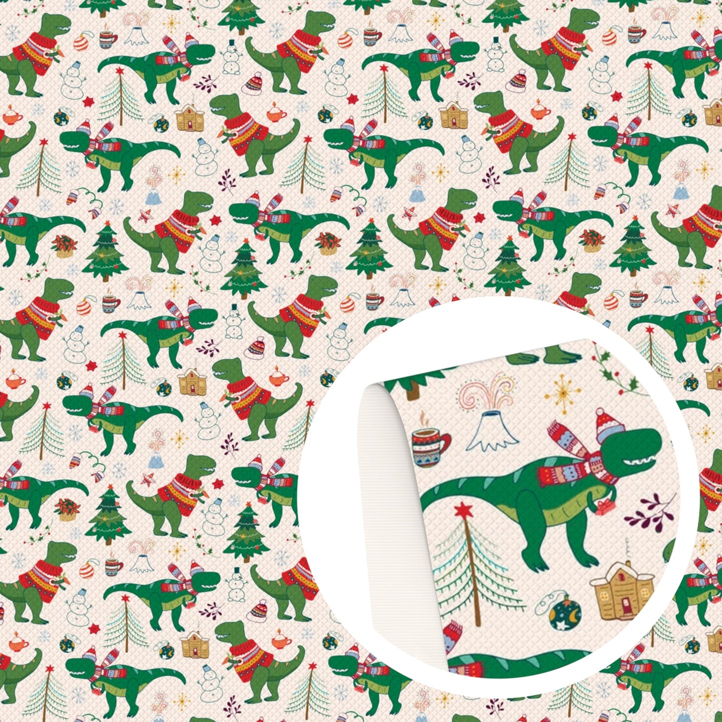 dinosaurs christmas fabric