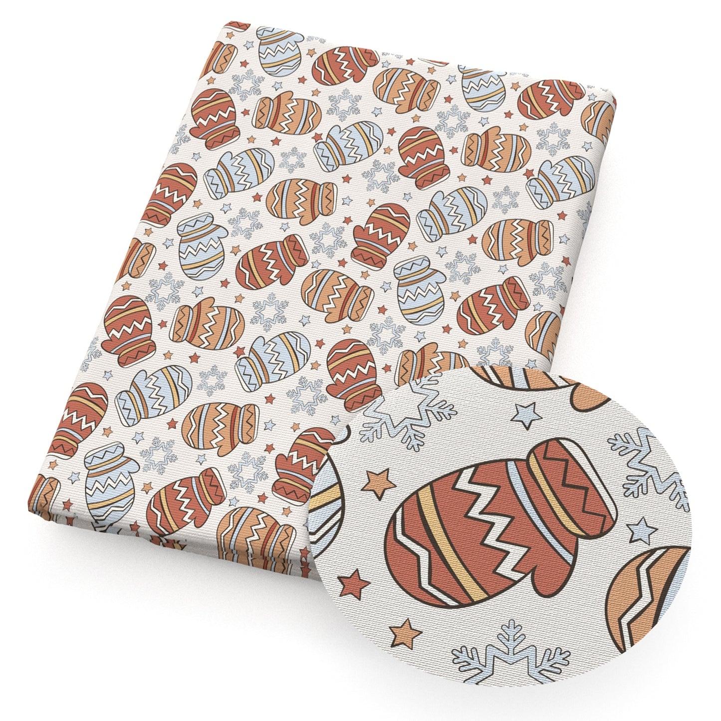christmas day gloves snowflakesnow star starfish fabric