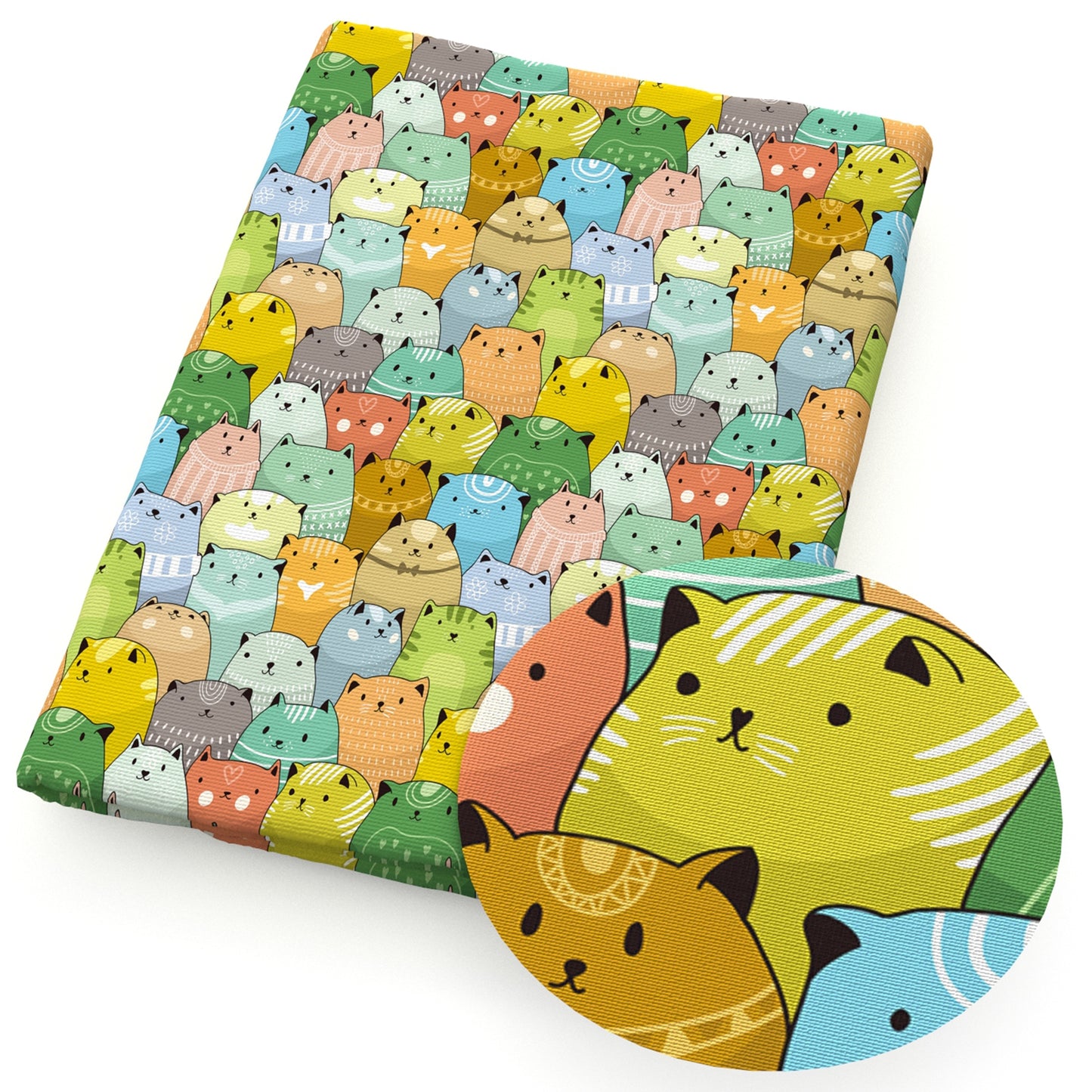 animals cat dog printed fabric